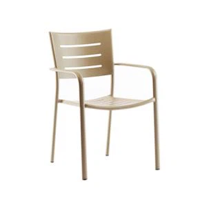 Krzesła aluminiowe zewnętrzne Kolorowe i o prostym designie